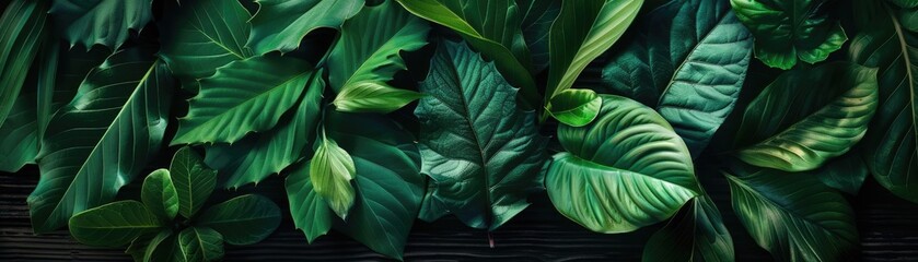 Lush green leaves create a beautiful and vibrant natural background, perfect for adding a touch of freshness and tranquility to any project.