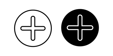 Obraz premium add Icon. Symbol isolated white background. vector illustration. color editable.