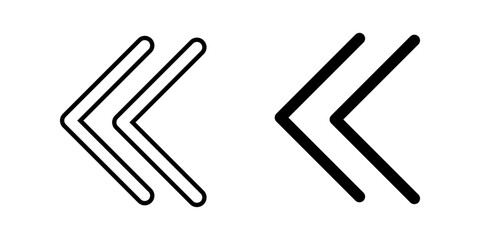 Obraz premium Angle double Icon. Symbol isolated white background. vector illustration. color editable.
