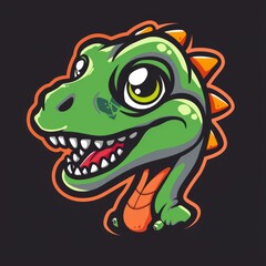 Obraz premium Illustration of a stylish dinosaur mascot
