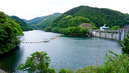 Fototapeta premium 福岡県宮若市犬鳴の犬鳴ダム