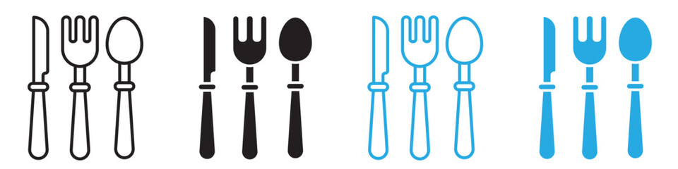 Cutlery icon line art vector