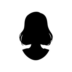 Woman head silhouette, face profile, vignette. Hand drawn illustration, isolated on white background. Design for invitation, greeting card, vintage style