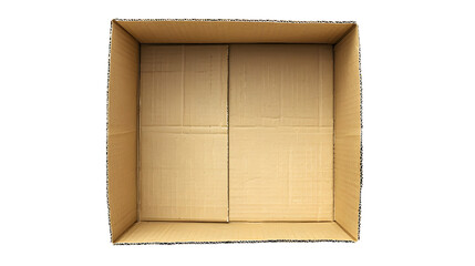 Top View Empty Cardboard Box PNG