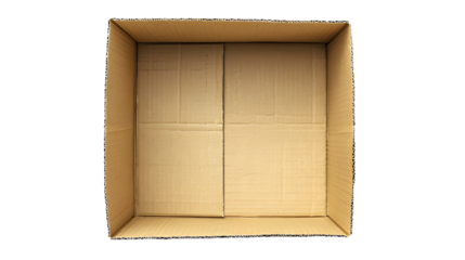 Top View Empty Cardboard Box PNG