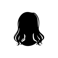 Woman head silhouette, face profile, vignette. Hand drawn illustration, isolated on white background. Design for invitation, greeting card, vintage style