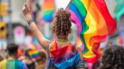 Pride Month celebration in a global marketing firm, with events like queer literature readings and bisexual visibility discussions. The activities promote cultural diversity, acceptance, and the