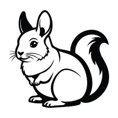 Solid color Chinchilla animal vector design