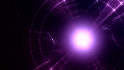 Futuristischer violetter Lichteffekt in hell leuchtender Energiestruktur. Geschwindigkeitseffekt....