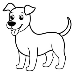 A dog vector art illustration