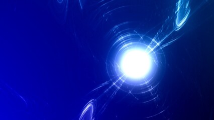 Futuristischer blauer Lichteffekt in hell leuchtender Energiestruktur. Geschwindigkeitseffekt....