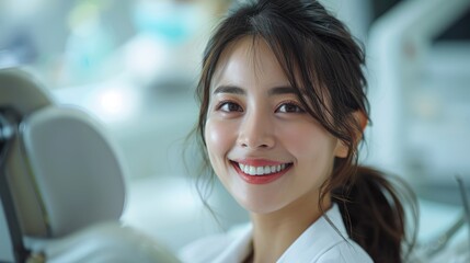 portrait of a smiling female dentist