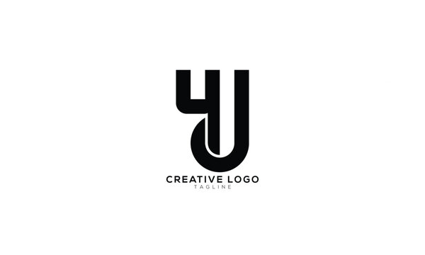 4J J4 Abstract initial monogram letter alphabet logo design