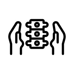 5 chiropractic line icon illustration vector graphic