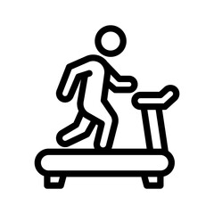 29 treadmill line icon illustration vector graphic