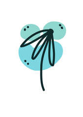 Icons illustration floral art design decoration minimalist line flower nature