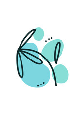 Icons illustration floral art design decoration minimalist line flower nature