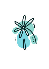 Naklejka premium Icons illustration floral art design decoration minimalist line flower nature