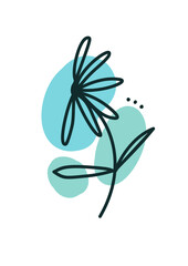 Icons illustration floral art design decoration minimalist line flower nature