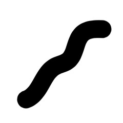 Curly bold lines brush strokes. Vector design resembling scribbled brush strokes. Hand-drawn curved lines of marker.