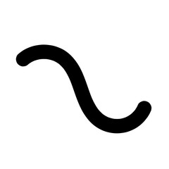 Curly bold lines brush strokes. Vector design resembling scribbled brush strokes. Hand-drawn curved lines of marker.