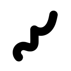 Naklejka premium Curly bold lines brush strokes. Vector design resembling scribbled brush strokes. Hand-drawn curved lines of marker.