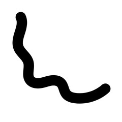 Obraz premium Curly bold lines brush strokes. Vector design resembling scribbled brush strokes. Hand-drawn curved lines of marker.