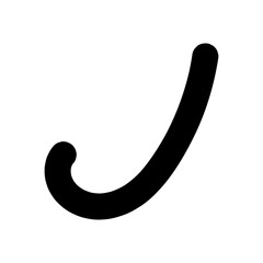 Curly bold lines brush strokes. Vector design resembling scribbled brush strokes. Hand-drawn curved lines of marker.