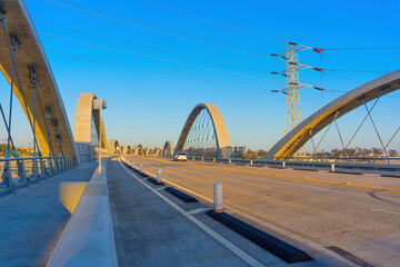 Daylight View of Modern Arch Bridge