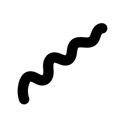 Curly bold lines brush strokes. Vector design resembling scribbled brush strokes. Hand-drawn curved lines of marker.