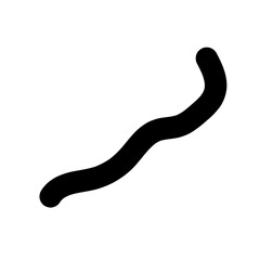 Curly bold lines brush strokes. Vector design resembling scribbled brush strokes. Hand-drawn curved lines of marker.