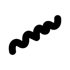 Obraz premium Curly bold lines brush strokes. Vector design resembling scribbled brush strokes. Hand-drawn curved lines of marker.