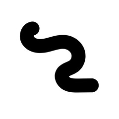 Curly bold lines brush strokes. Vector design resembling scribbled brush strokes. Hand-drawn curved lines of marker.