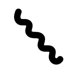 Fototapeta premium Curly bold lines brush strokes. Vector design resembling scribbled brush strokes. Hand-drawn curved lines of marker.