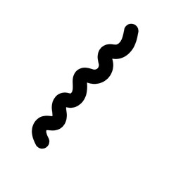 Fototapeta premium Curly bold lines brush strokes. Vector design resembling scribbled brush strokes. Hand-drawn curved lines of marker.