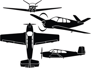 Small training airplane set vector design