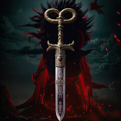 A mythical blade, a book cover.