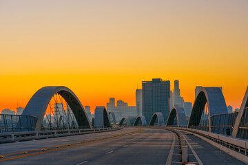 Sunset Over the 6th Street Viaduct, Los Angeles