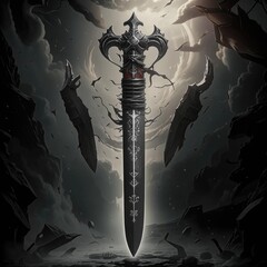 A mythical blade, a book cover.