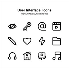 Get this creative icons pack of user interface, easy to use vectors