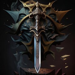 A mythical blade, a book cover.