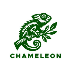 Chameleon logo set design vector illustration. Chameleon logo design