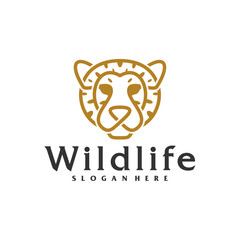 Cheetah logo vector template, Creative Cheetah head logo design concepts