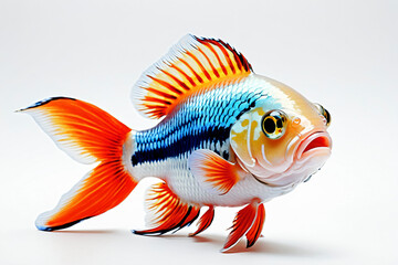 Fototapeta premium isolated of chubby cute Fish on white background