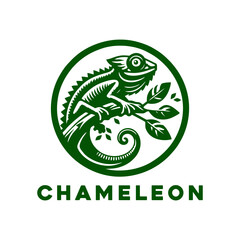 Chameleon logo set design vector illustration. Chameleon logo design