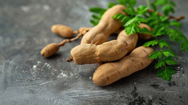 Organic Tamarind Sweet and Brown with Vegetable Vitamins for Wellness Wallpaper and Textured Backdrops Included