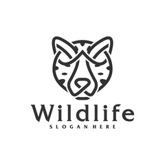 Cheetah logo vector template, Creative Cheetah head logo design concepts