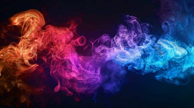 abstract colorfull smoke wallpaper. Virtual 4K video animation background with looping time lapse with very smooth graphics.