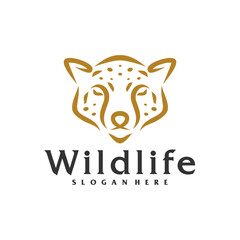 Cheetah logo vector template, Creative Cheetah head logo design concepts