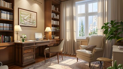 Cozy Home Office Interior